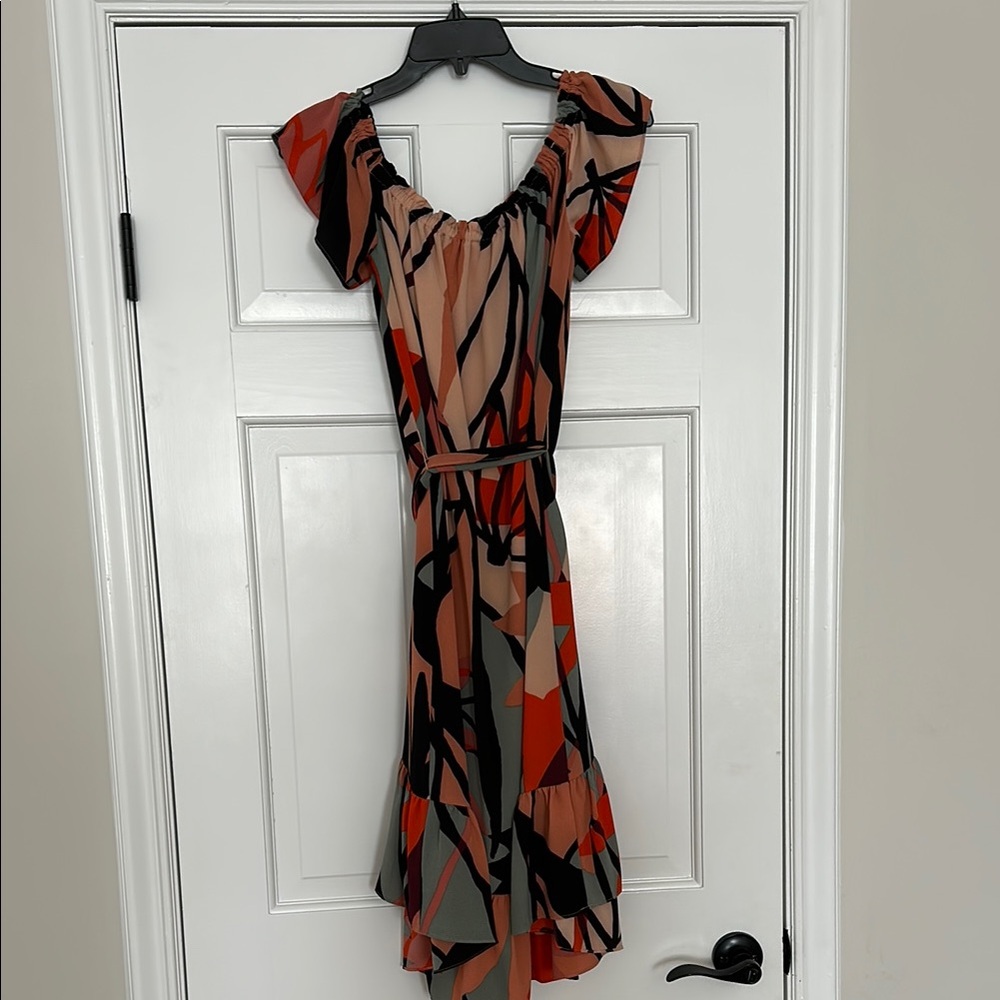 Elegant Multicolor Ruffle Dress